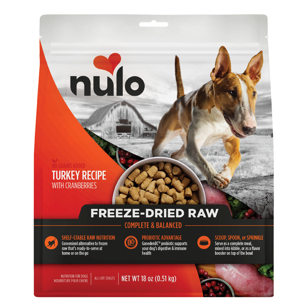 Nulo Freeze-Dried Raw Turkey & Cranberry Recipe Dog Food, 18 oz Bag