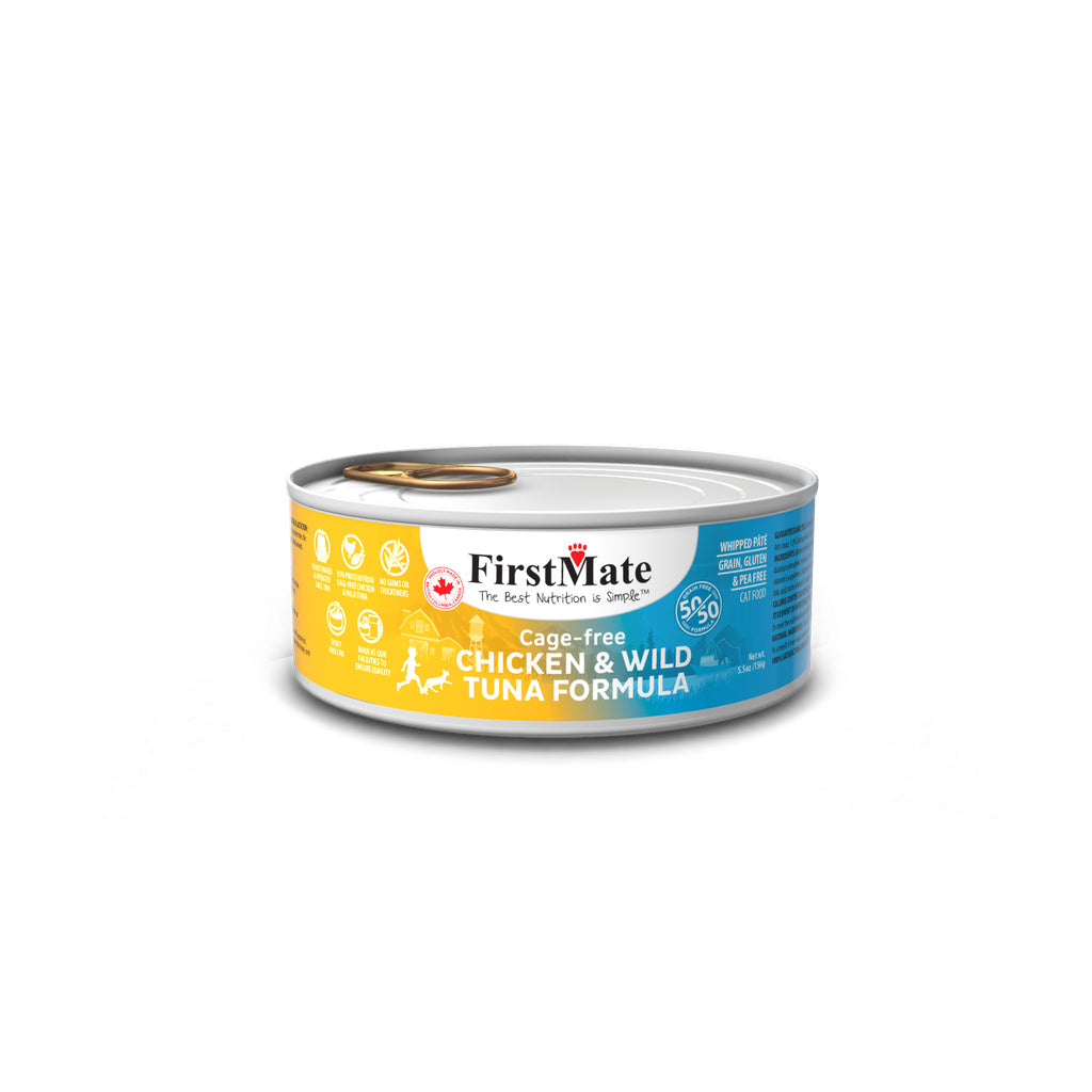 FirstMate LID Chicken & Tuna Grain-Free Canned Cat Food, 5.5 oz - Limited Ingredient Diet