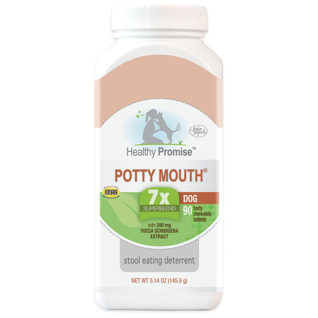 Four Paws Healthy Promise Potty Mouth Tablets - Dog Coprophagia Supplement - 90 Count