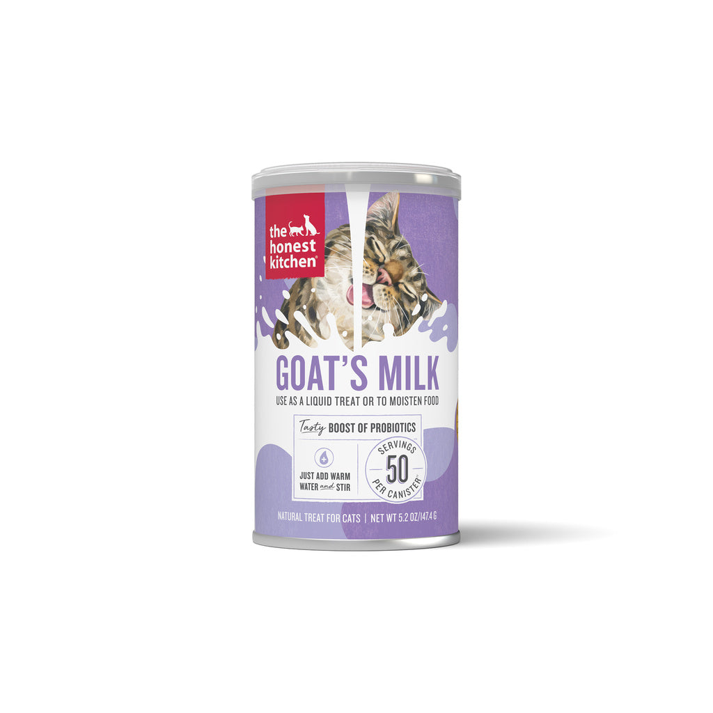 The Honest Kitchen Goat's Milk with Probiotics Dehydrated Cat Treats, 5.2-oz Canister