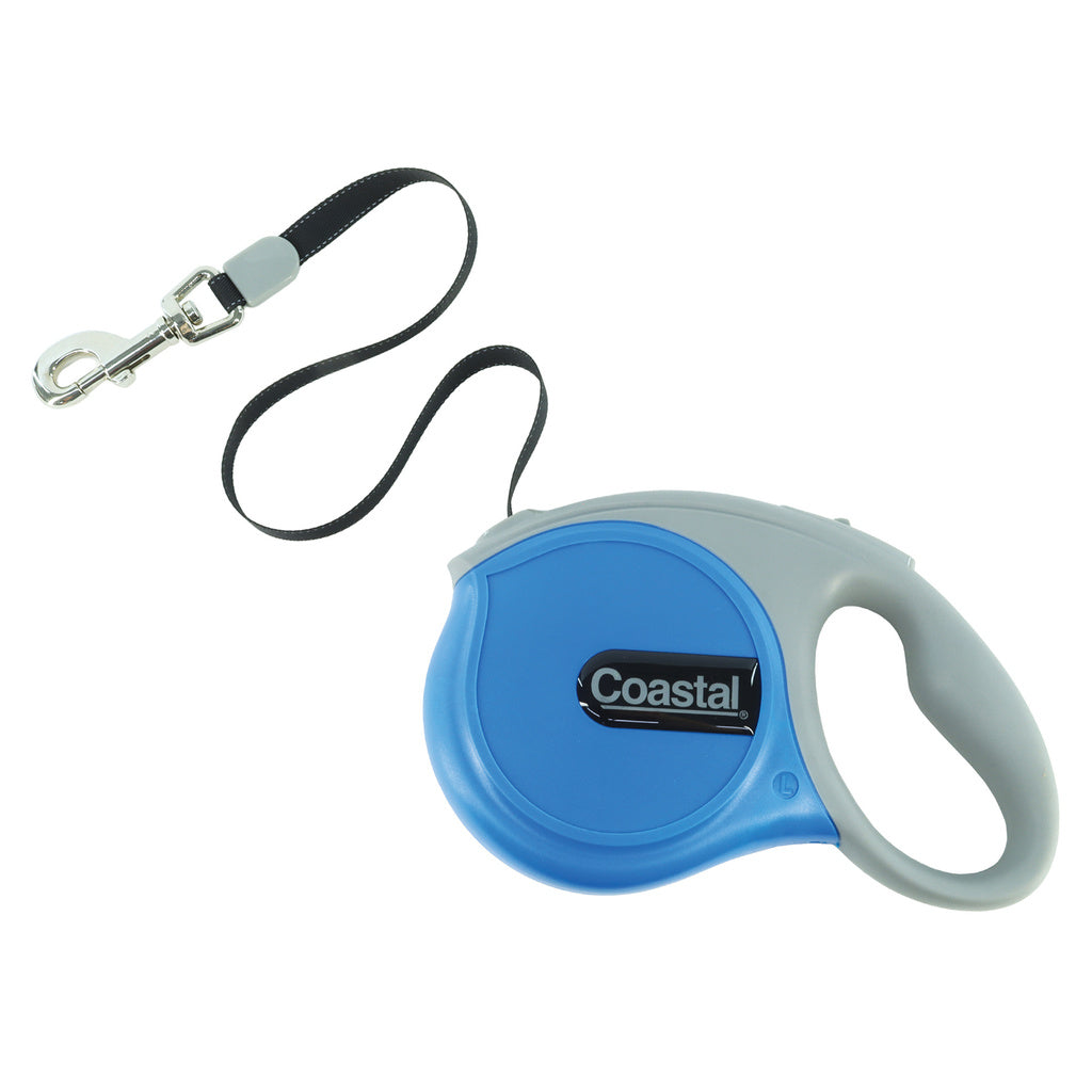 Coastal Power Walker Retractable Dog Leash, Blue, Large, 16 ft