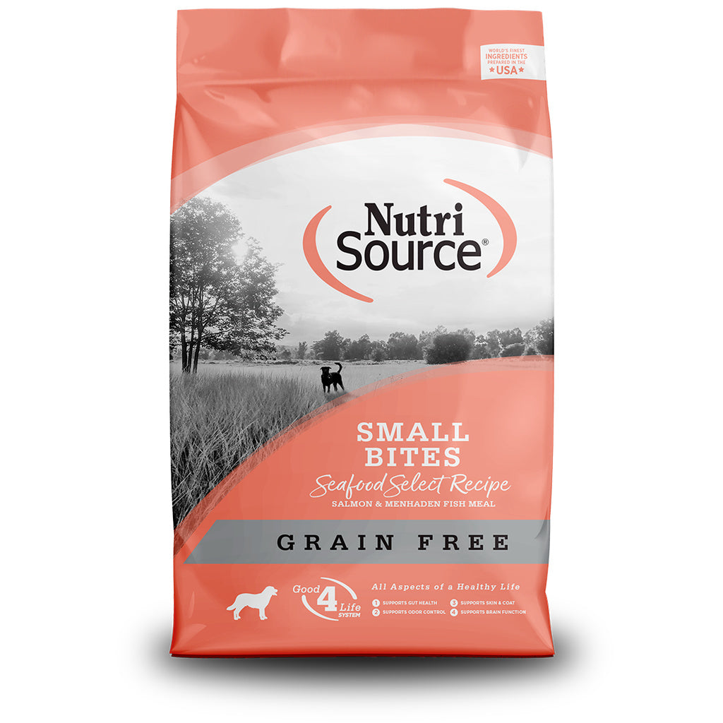 NutriSource Grain-Free Small Bites Seafood Select Dry Dog Food - 4 lb