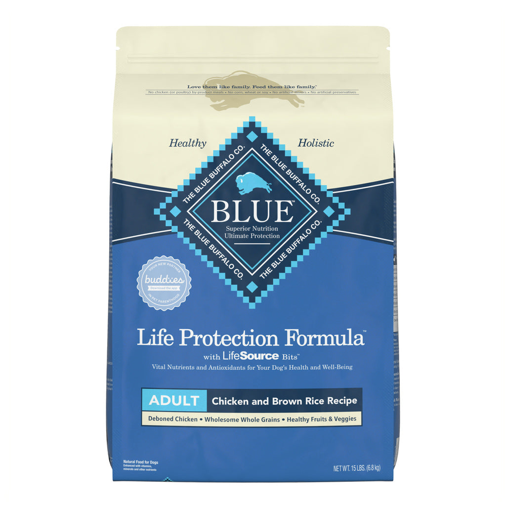 Blue Buffalo Life Protection Formula Adult Dry Dog Food - Chicken & Brown Rice - 15 lb Bag