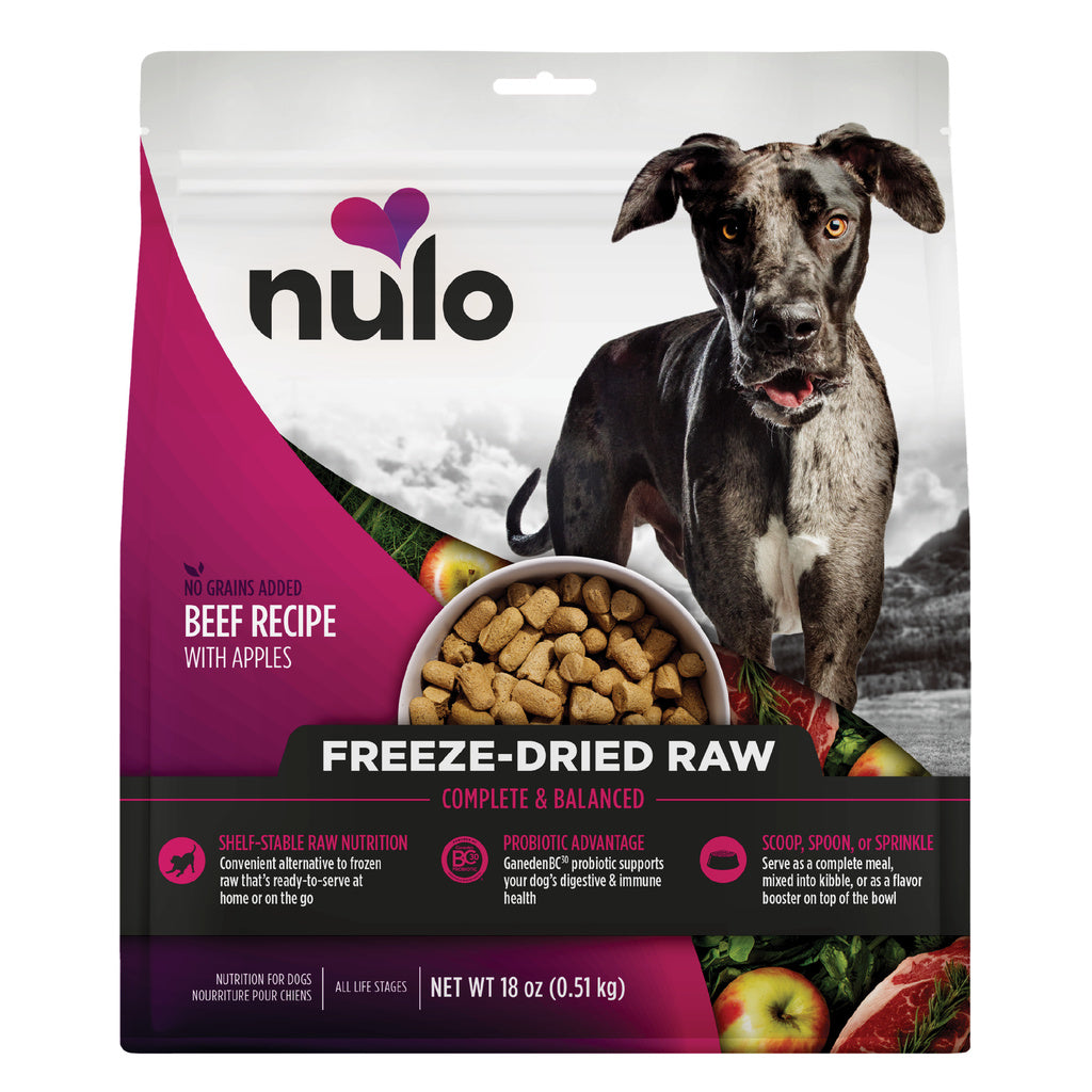 Nulo Freestyle Freeze-Dried Raw Beef & Apple Dog Food, 18 oz