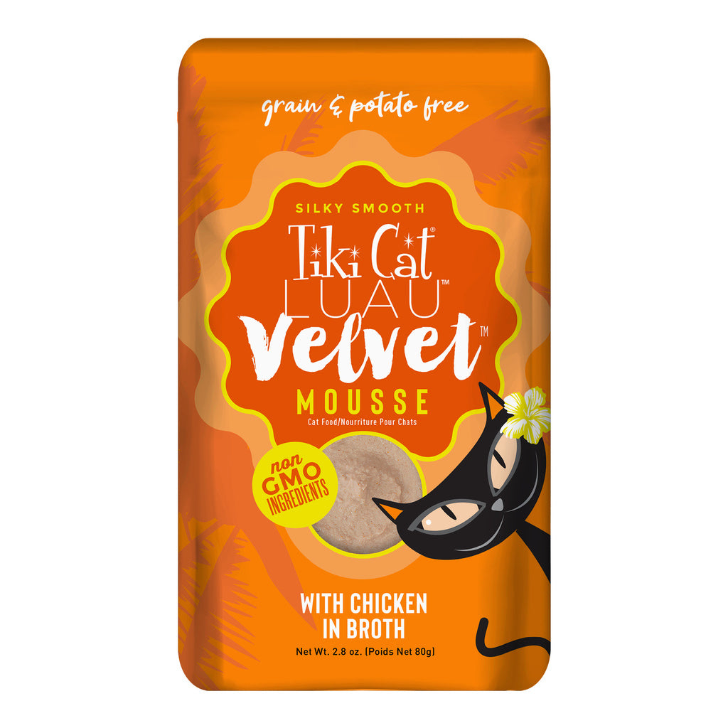 Tiki Cat Velvet Mousse Chicken Wet Cat Food, 2.8 oz Pouch (Single)