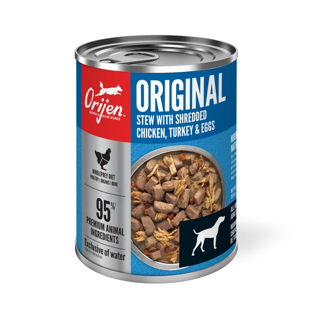 ORIJEN Original Stew Wet Dog Food, Chicken, Turkey & Eggs Recipe, 12.8 oz