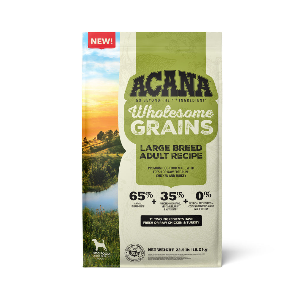ACANA Wholesome Grains Large Breed Adult Dry Dog Food, 22.5 lbs.