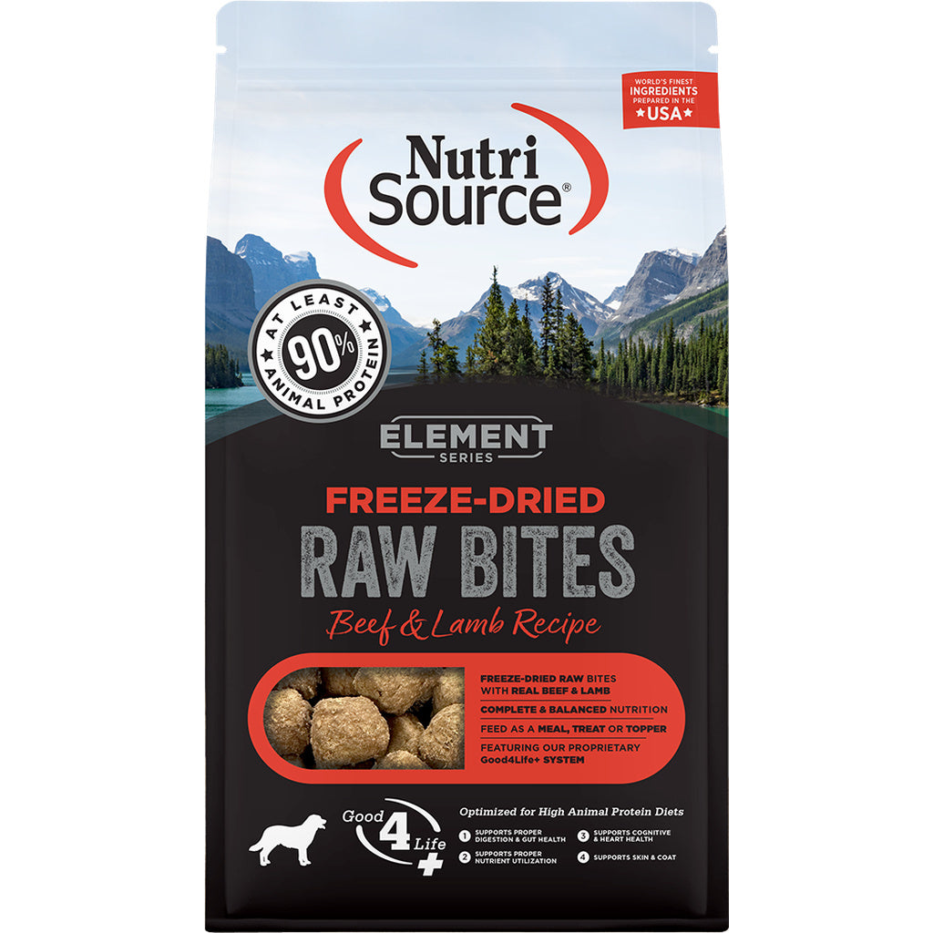 NutriSource Element Series Freeze-Dried Beef & Lamb Raw Bites Dog Treats, 2.5 oz