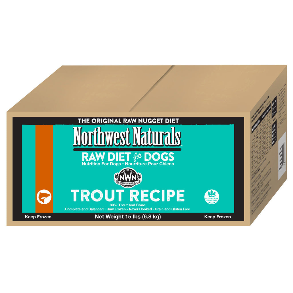 Northwest Naturals Dog Frozen Nuggets Trout Bulk 15lb