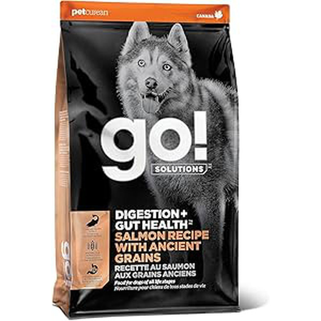 Go! Solutions Digestion + Gut Health Salmon & Ancient Grains Dry Dog Food, 22 lb Bag