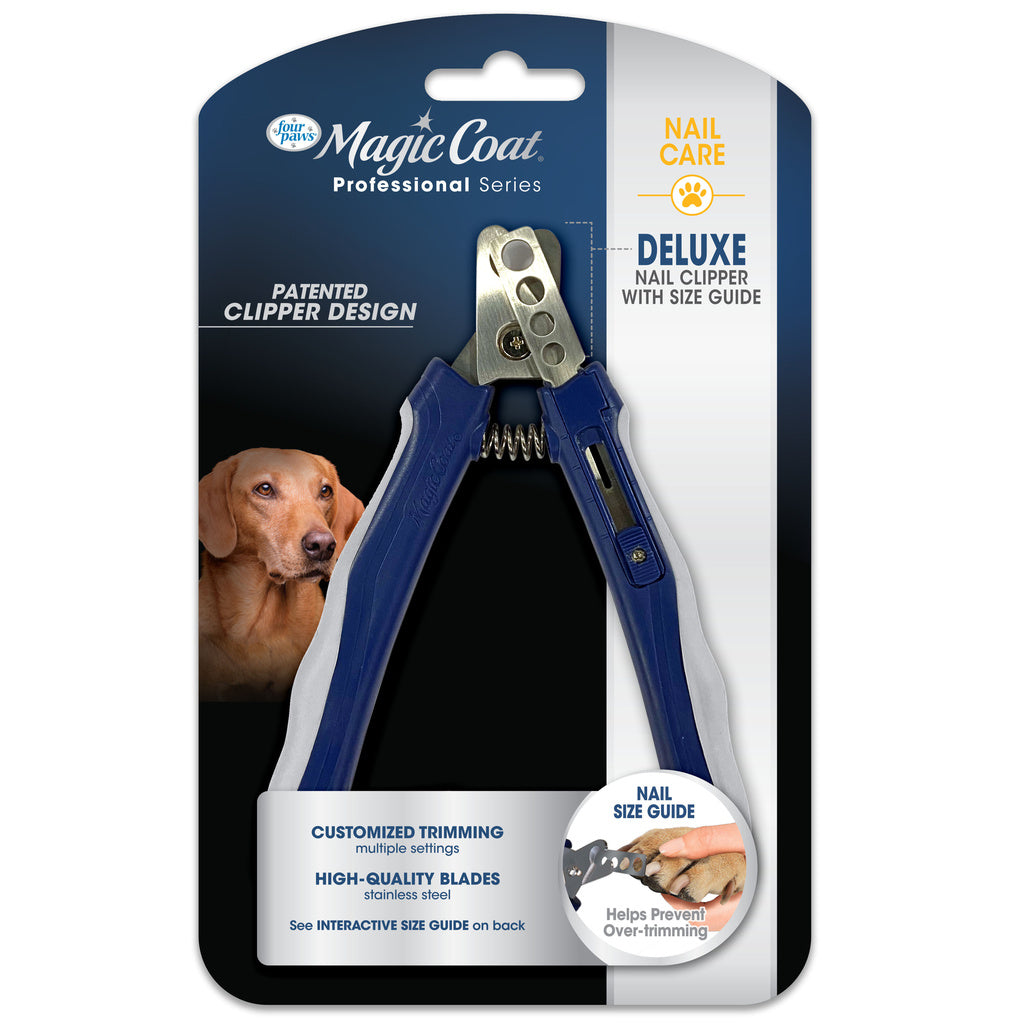 Four Paws Magic Coat Professional Series Deluxe Dog Nail Clipper with Size Guide