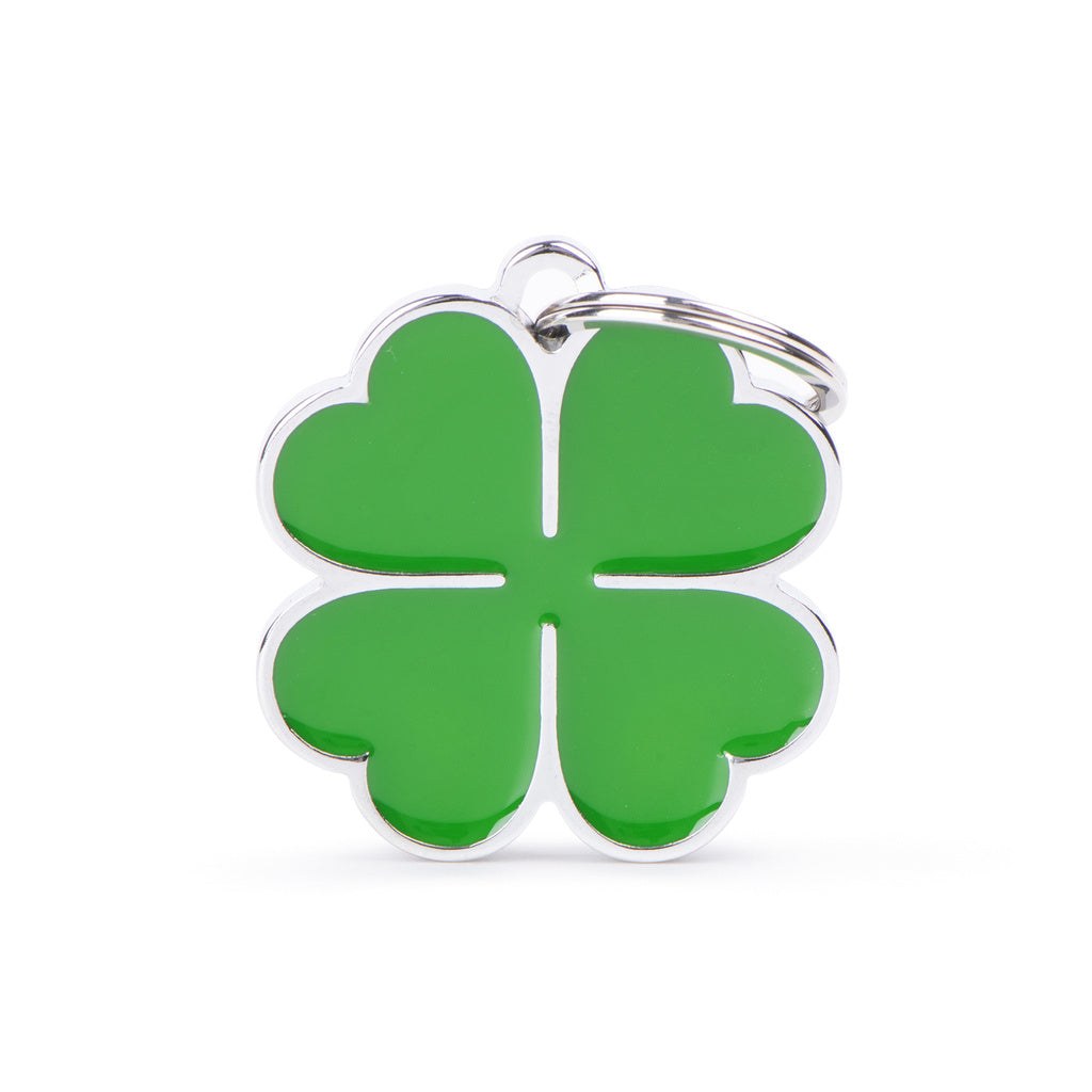 MyFamily Charms Large Four-Leaf Clover Pet ID Tag