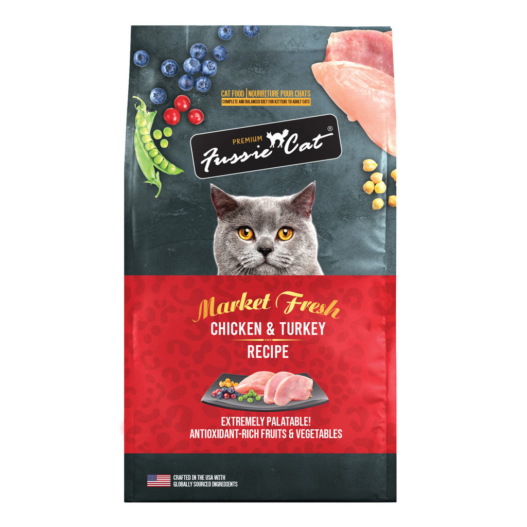 Fussie Cat Market Fresh Chicken & Turkey Dry Cat Food, 3.5 lb, Grain-Free Option