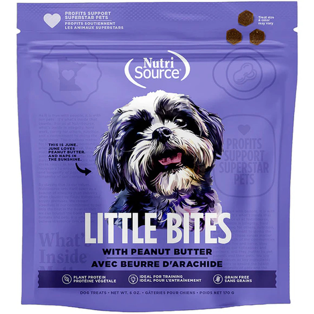 NutriSource Grain Free Little Bites Peanut Butter Dog Treats - 6 oz