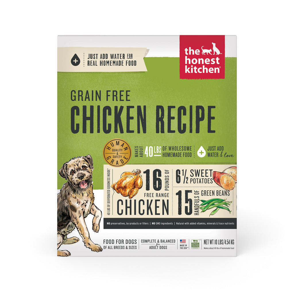 The Honest Kitchen Dehydrated Grain Free Chicken Dog Food - 10 lb Box (Makes 40 lbs) Human Grade Food