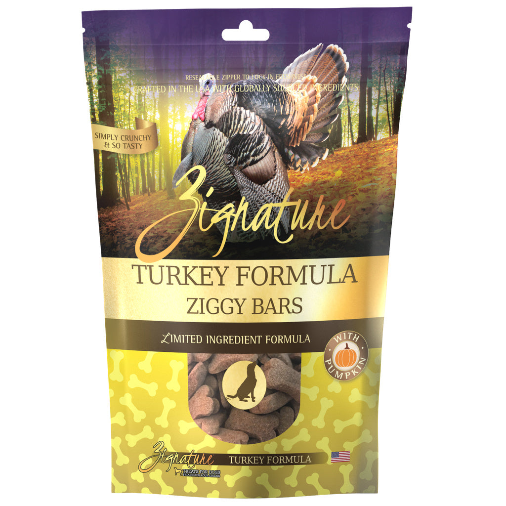 Zignature Ziggy Bars Turkey Dog Treats - 12oz Limited Ingredient Biscuits
