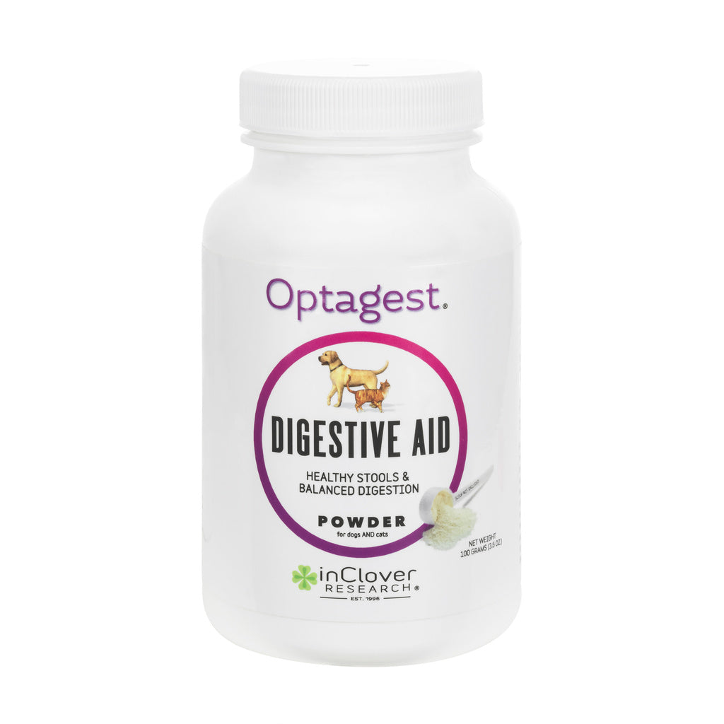 InClover Optagest Digestive Aid - 100g (3.5 oz) - Dog & Cat Supplement - Prebiotic & Enzymes