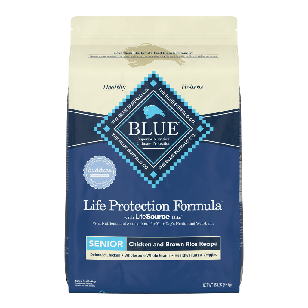 Blue Buffalo Life Protection Formula Natural Senior Dry Dog Food - Chicken & Brown Rice - 15 lbs