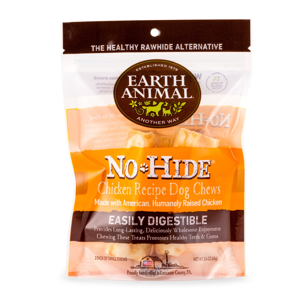 Earth Animal No Hide Dog Chews - Chicken 4 inch, 2 Pack