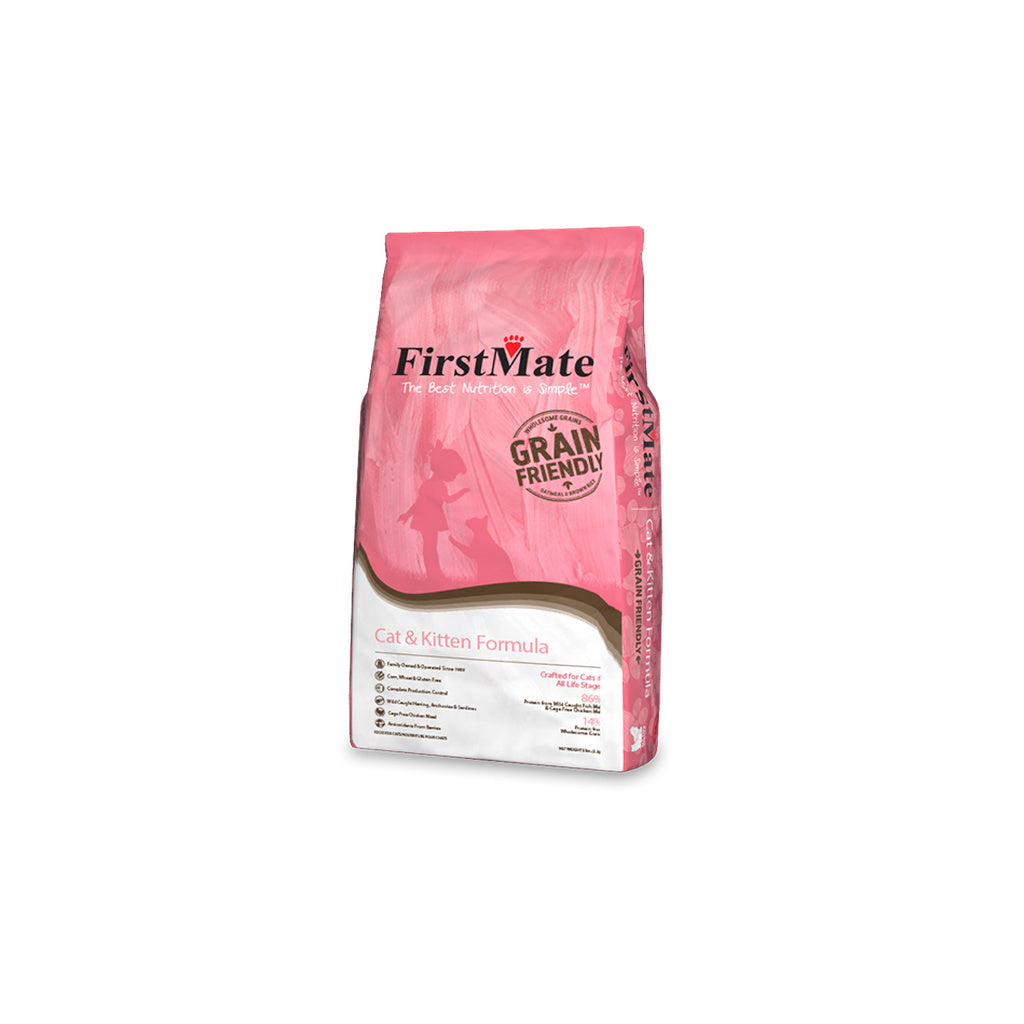 FirstMate Grain Friendly Cat & Kitten Formula - Dry Food, 5 lb Bag