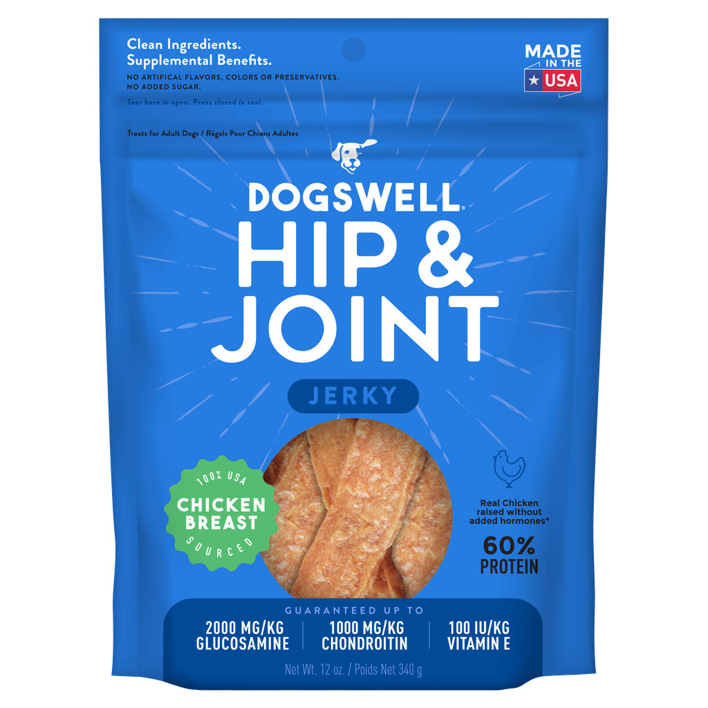 Dogswell Hip & Joint Grain Free Chicken Jerky Dog Treats, 12 oz