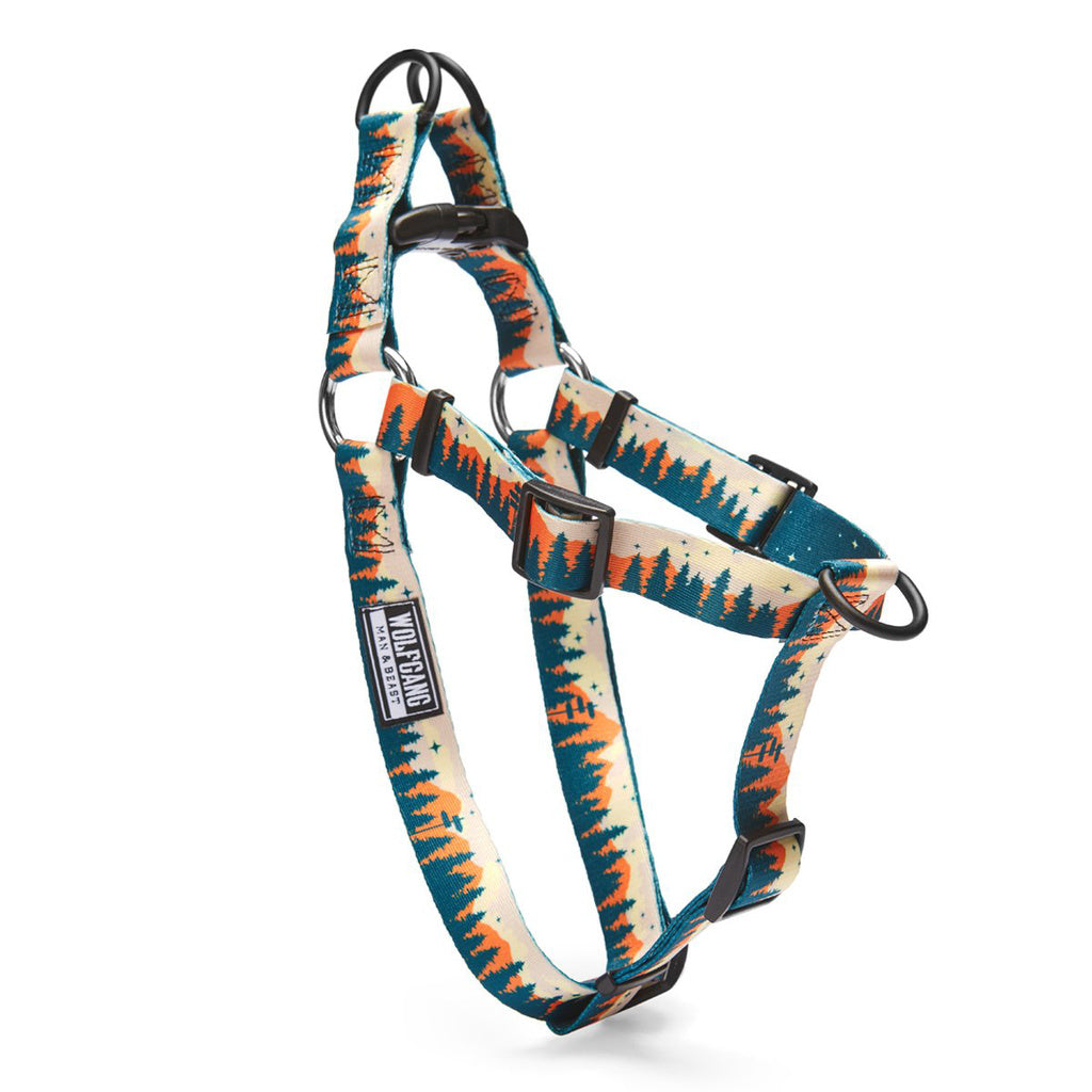 Wolfgang Heavy Duty Adjustable Dog Harness Overland Print Small