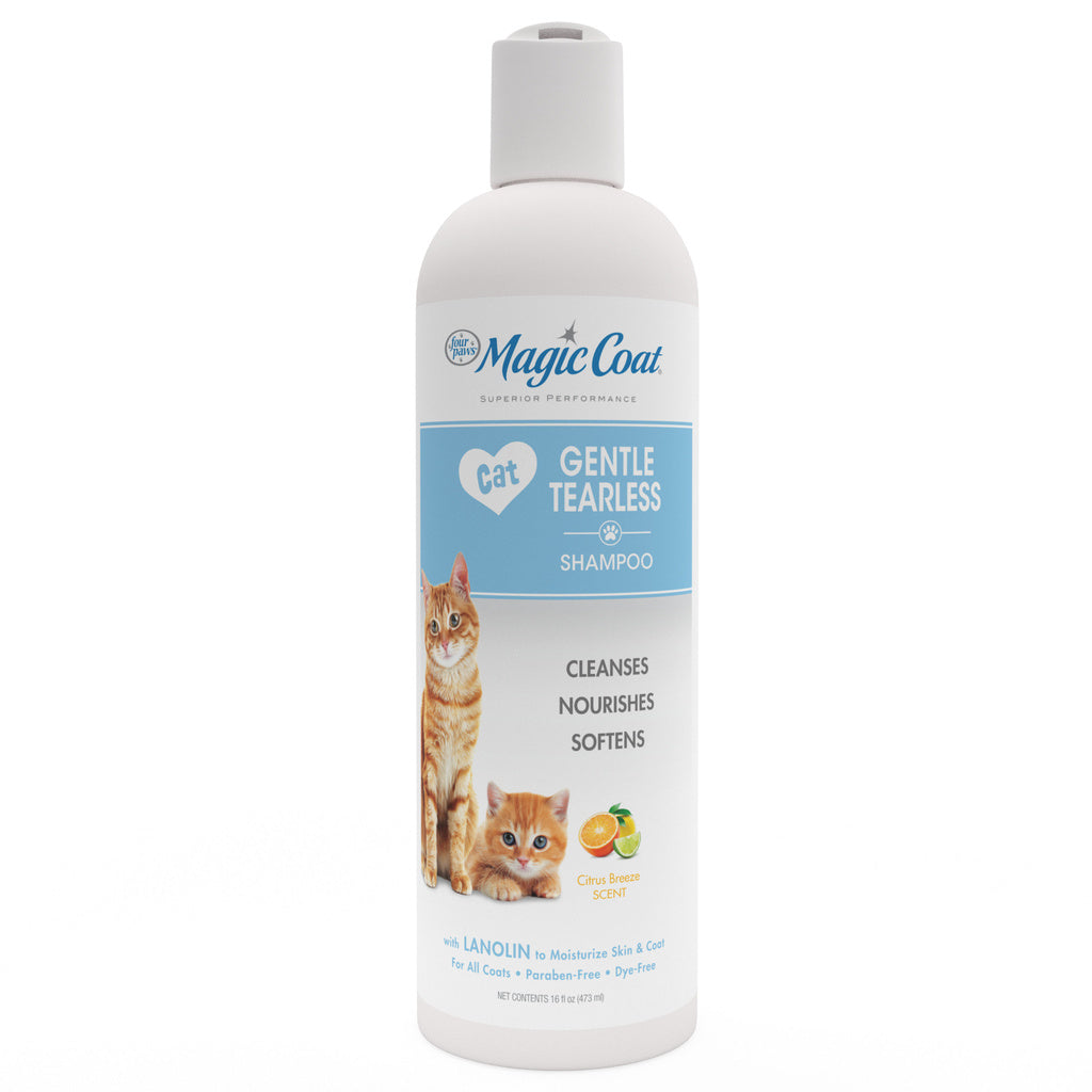 Four Paws Magic Coat Tearless Cat & Kitten Shampoo, 16 oz - Gentle & Moisturizing