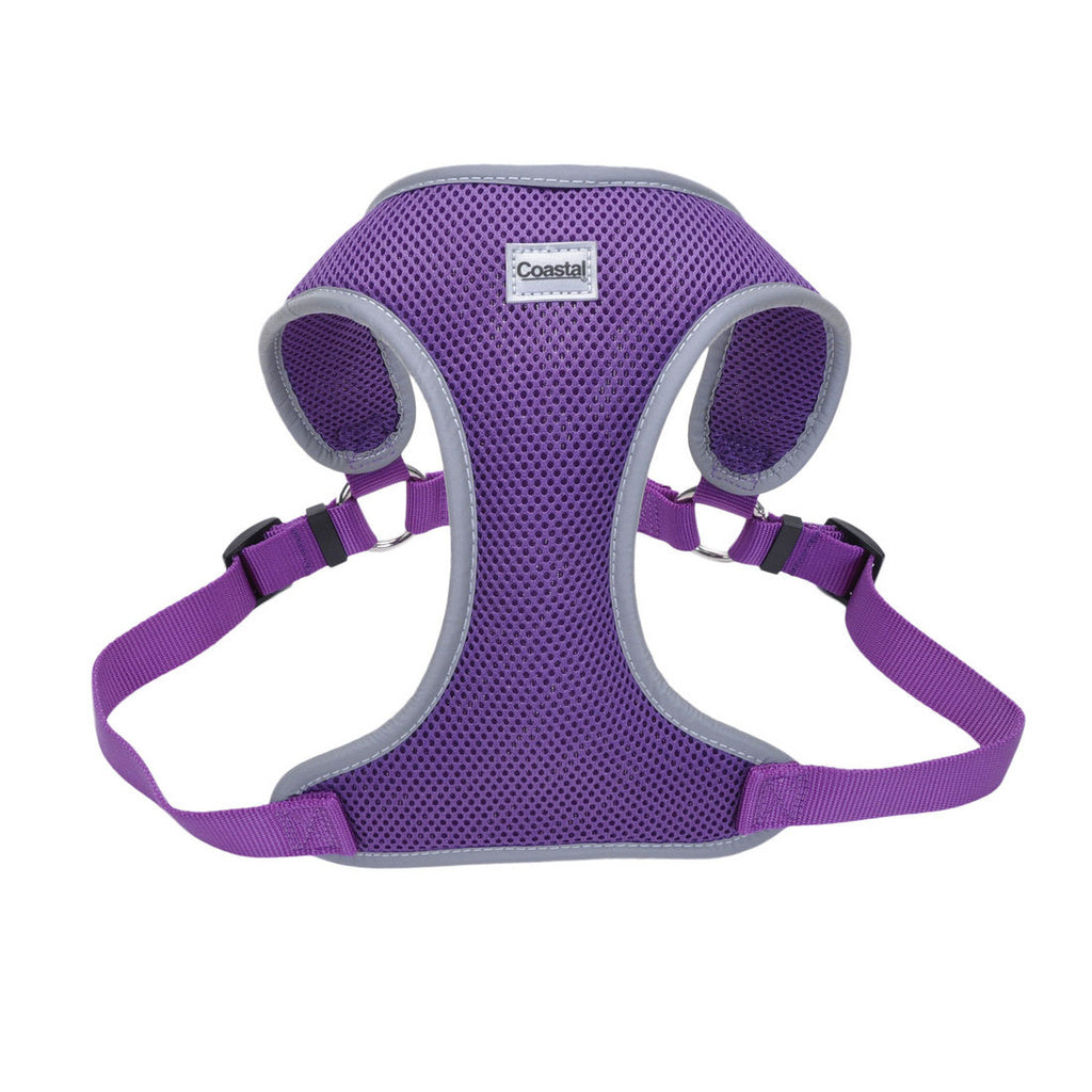 Coastal Pet Comfort Soft Reflective Wrap Adjustable Dog Harness - Purple Medium - 22-28 Girth - (3/4 Straps)