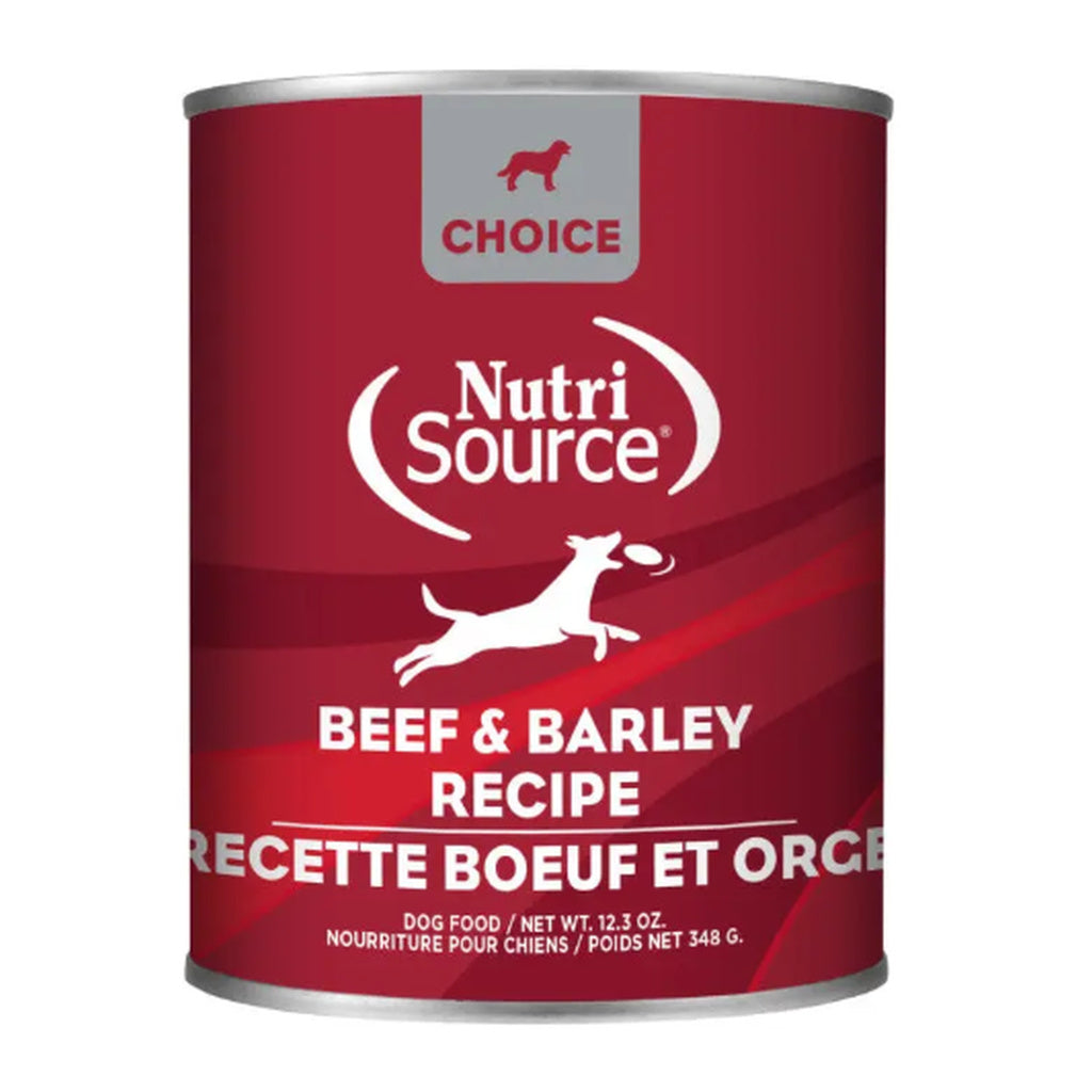 NutriSource Choice Beef & Barley Dog Food 12.3 oz