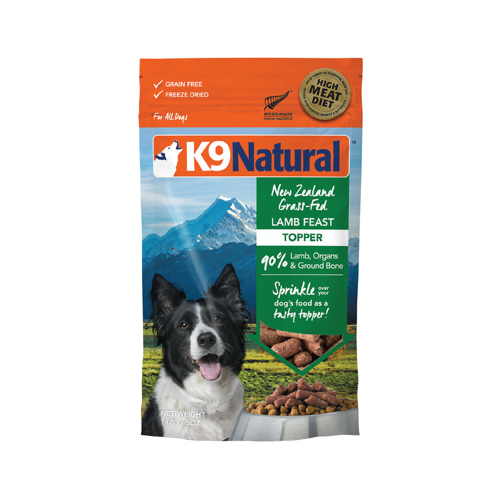 K9 Natural Lamb Feast Freeze-Dried Dog Food Topper, 5 oz