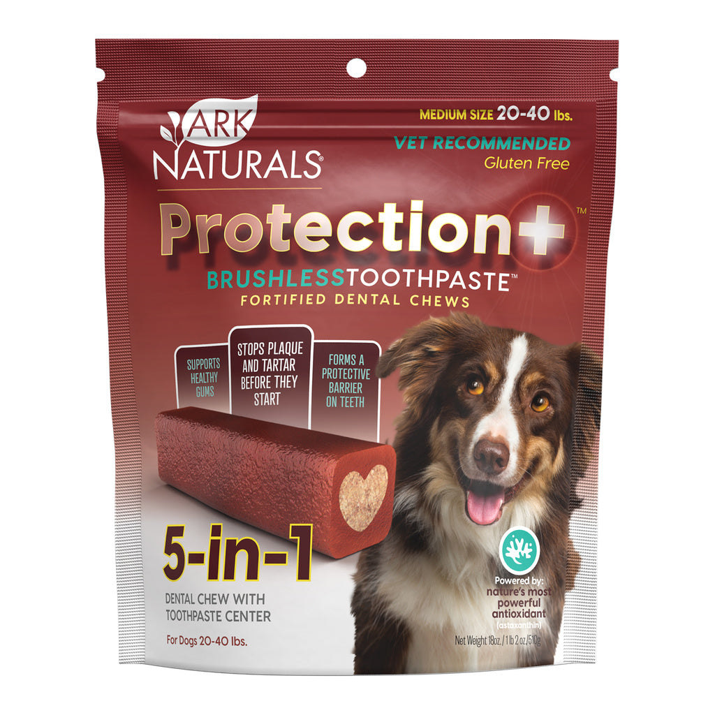 Ark Naturals Protection Plus Brushless Toothpaste Medium - Dog Dental Chews, 18 oz