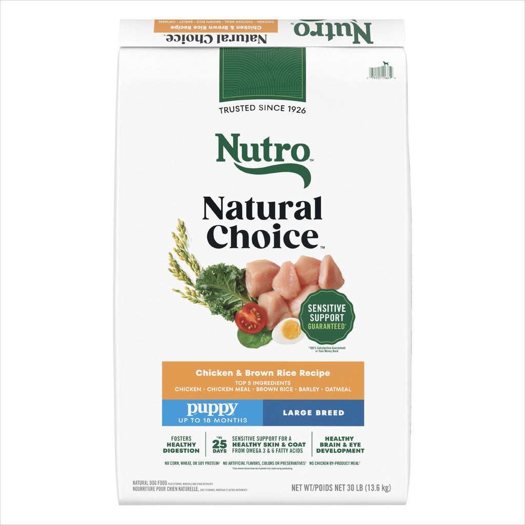 Nutro Natural Choice Large Breed Puppy Chicken & Brown Rice Dry Dog Food, 30 lb
