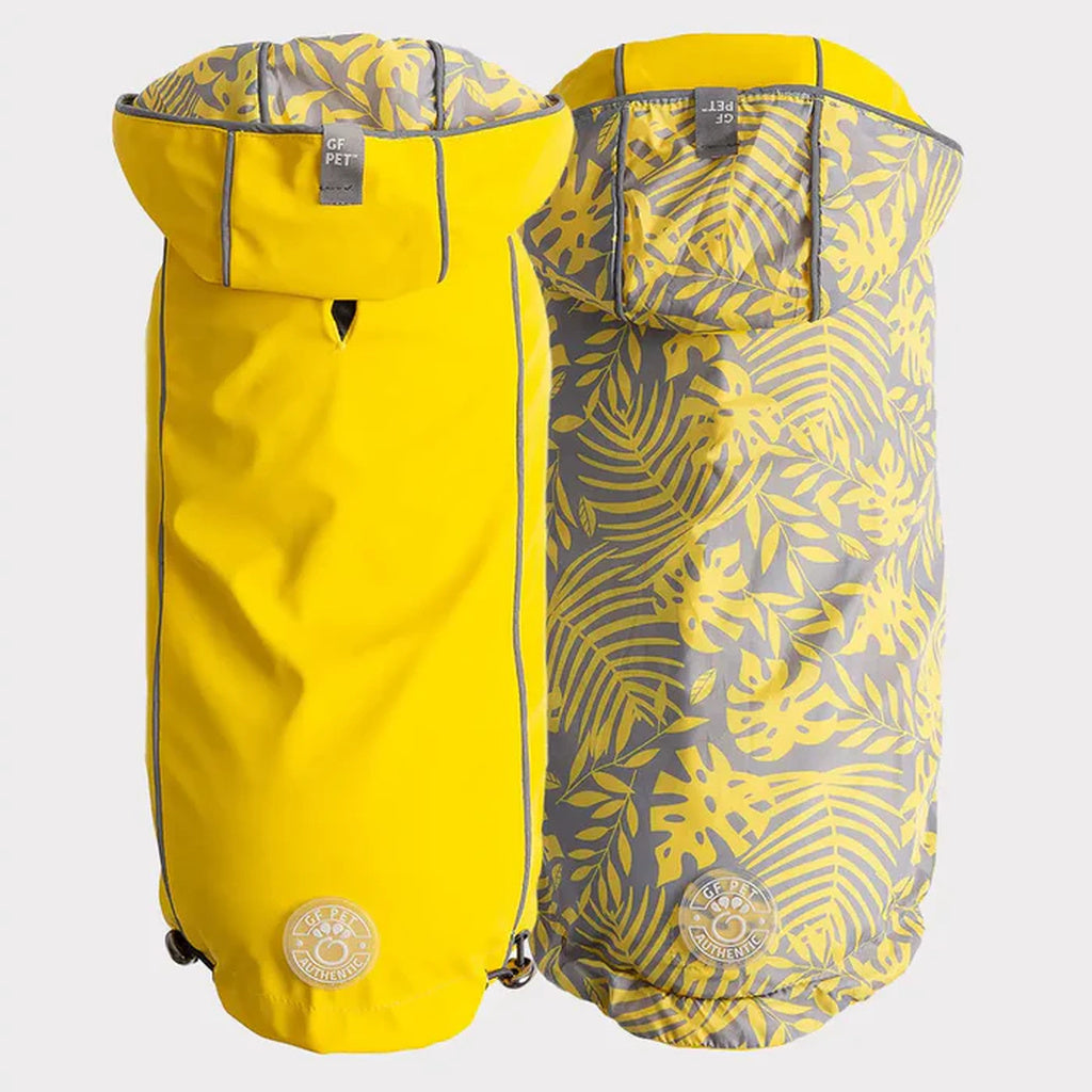 GF PET Reversible Elasto-Fit Dog Raincoat - Yellow - 2XS - Waterproof & Reflective
