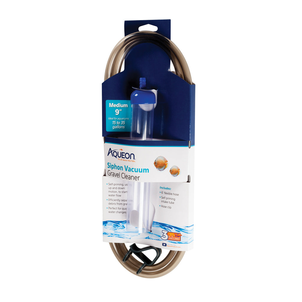 Aqueon Siphon Vacuum Aquarium Gravel Cleaner - Medium - 9 Inches