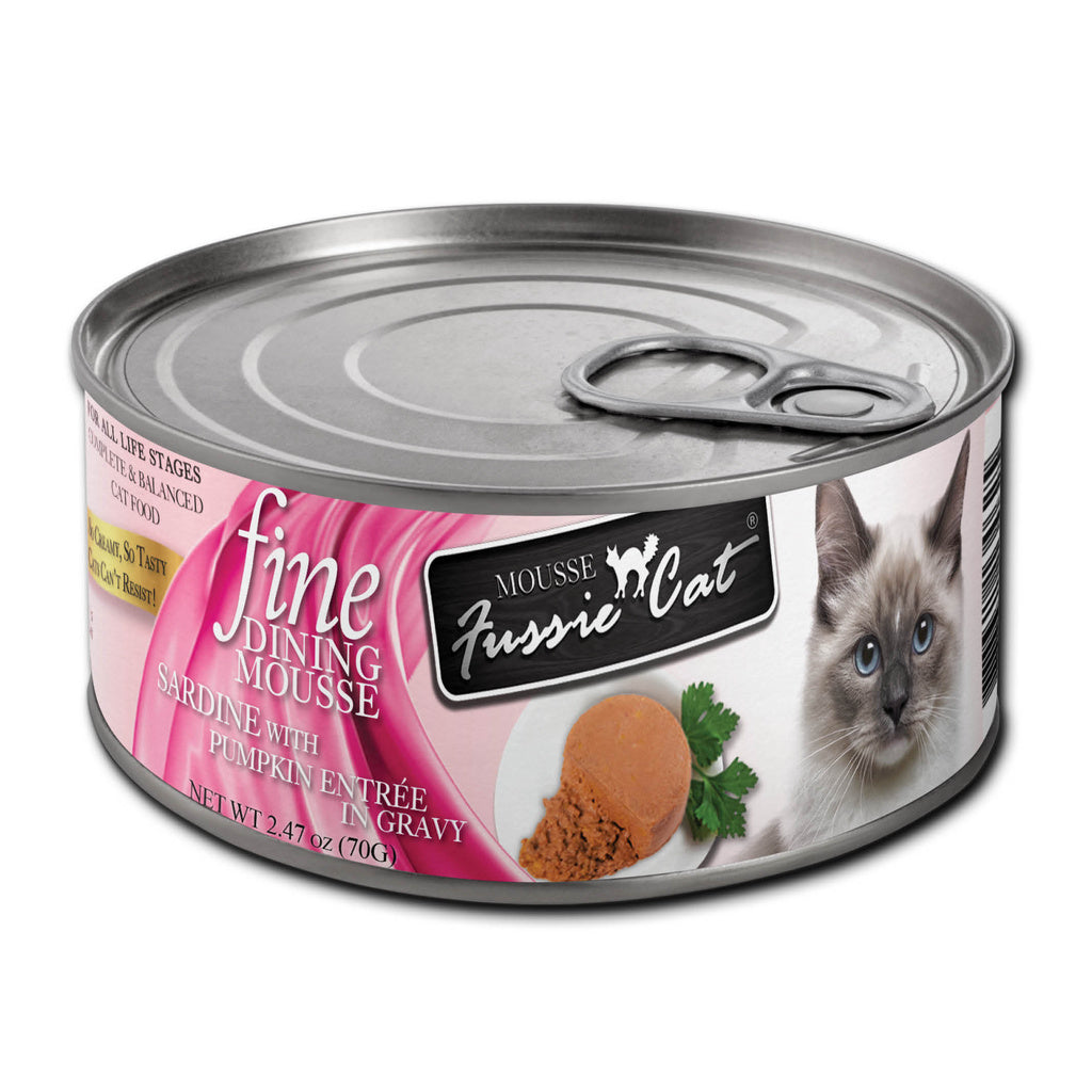 Fussie Cat Fine Dining Mousse Sardine with Pumpkin Entrée - 2.47oz Cat Food Can