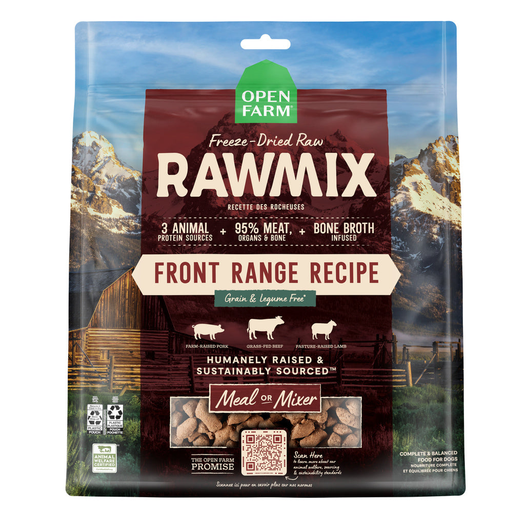 Open Farm RawMix Front Range Recipe Freeze Dried Dog Food, 13.5 oz - Raw Meal or Mixer, Beef, Pork & Lamb