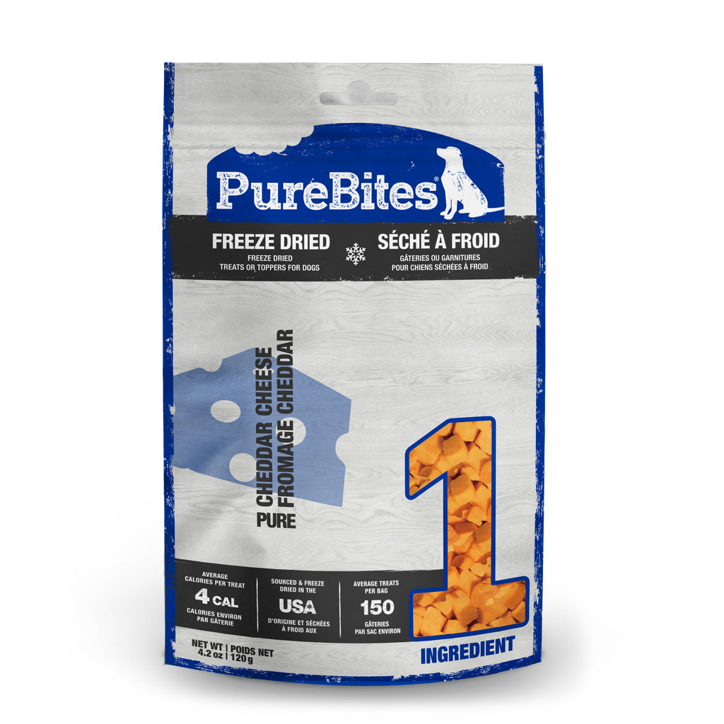 PureBites Cheddar Cheese Freeze Dried Dog Treats - 4.2 oz - 1 Ingredient, USA Made