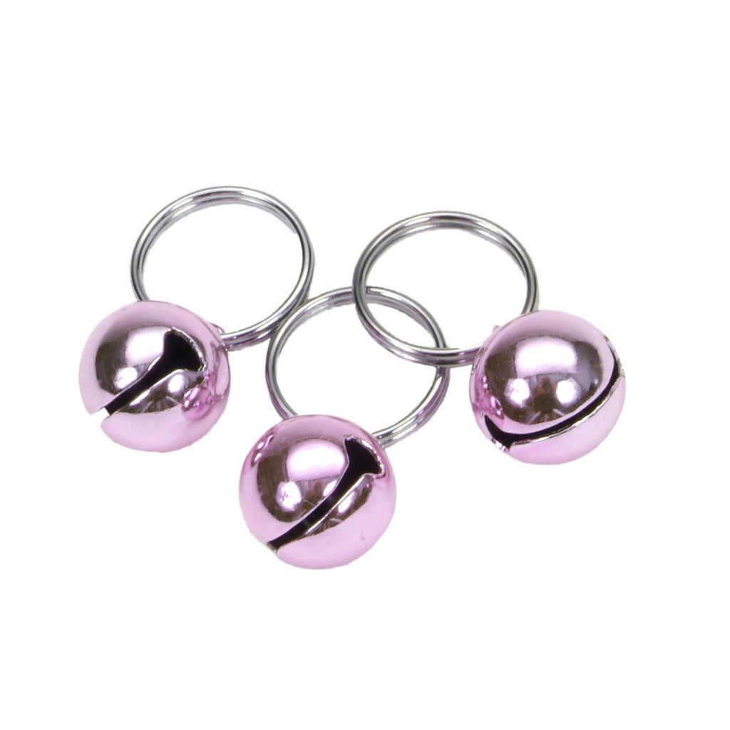 Li'l Pals Mini Pet Bells - Pink, 3-Pack - Small Dog & Cat Collar Accessory