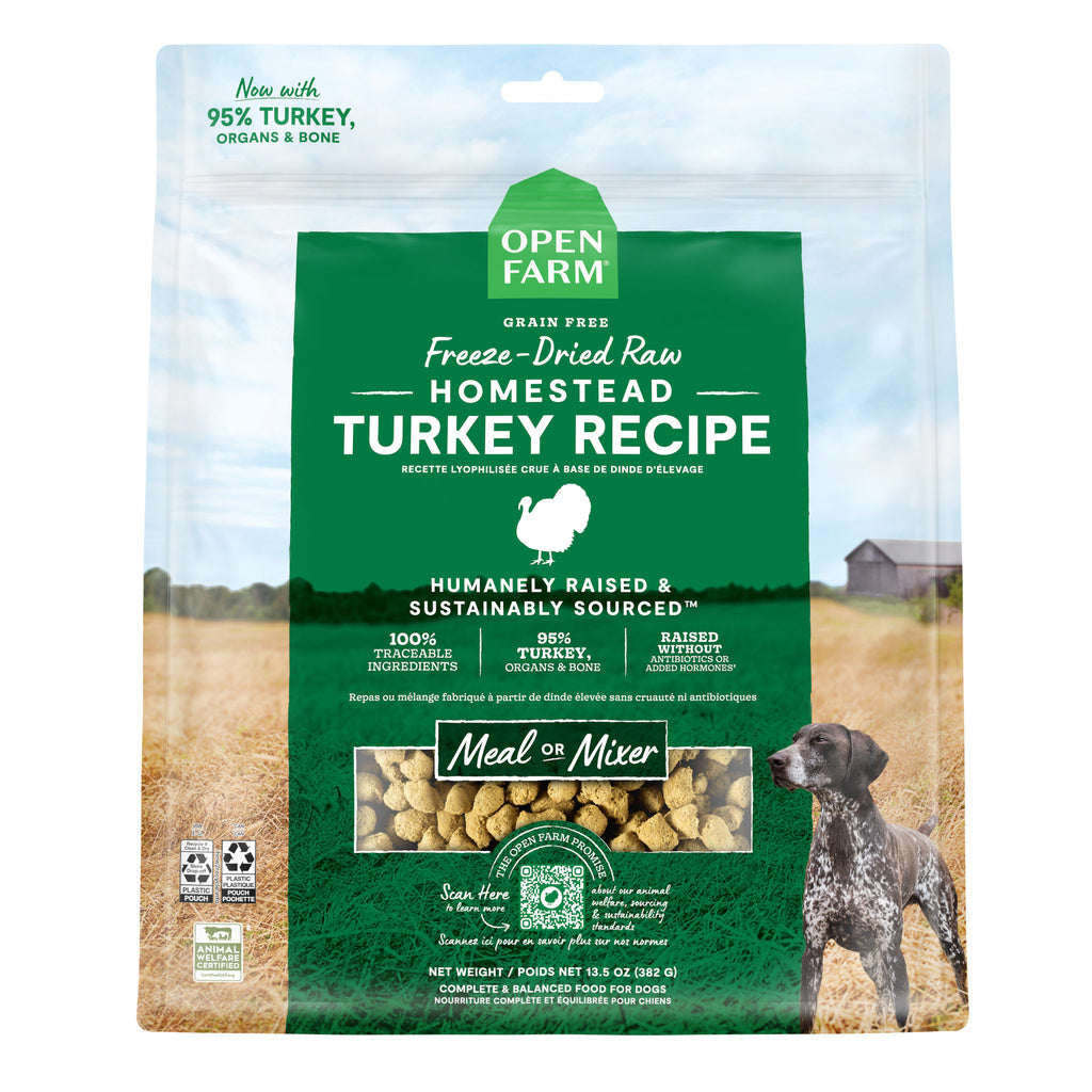 Open Farm Homestead Turkey Freeze Dried Raw Dog Food, 13.5 oz
