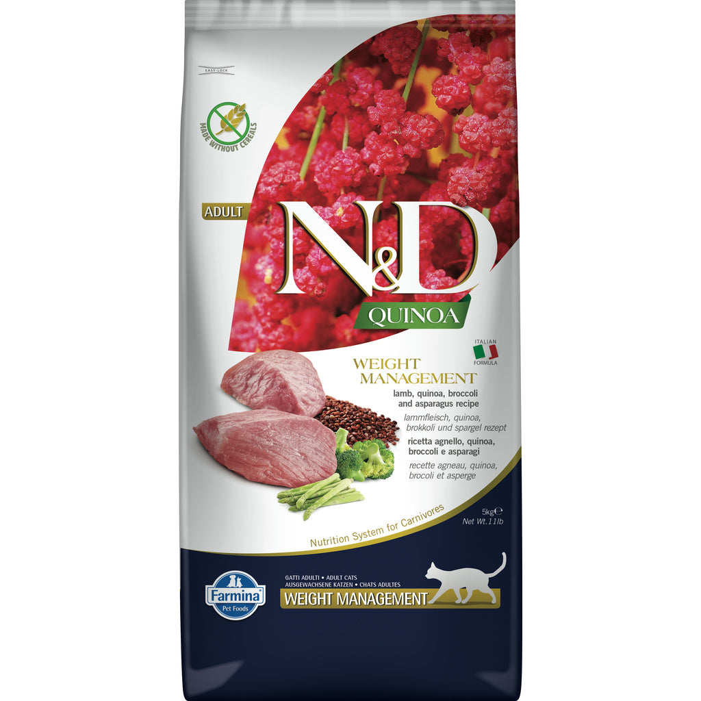 Farmina N&D Quinoa Weight Management Cat Food - Lamb, Quinoa, Broccoli - 3.3lb Bag