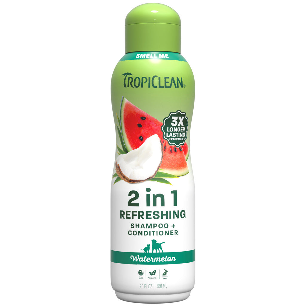 TropiClean Watermelon 2-in-1 Shampoo and Conditioner for Pets - 20 oz