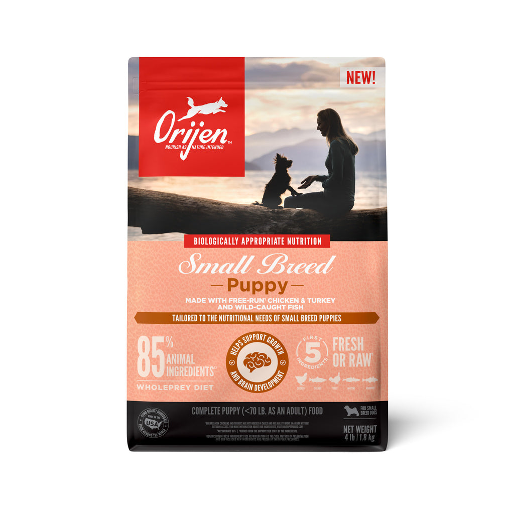 ORIJEN Small Breed Puppy Grain-Free Dry Dog Food, 4 lb Bag