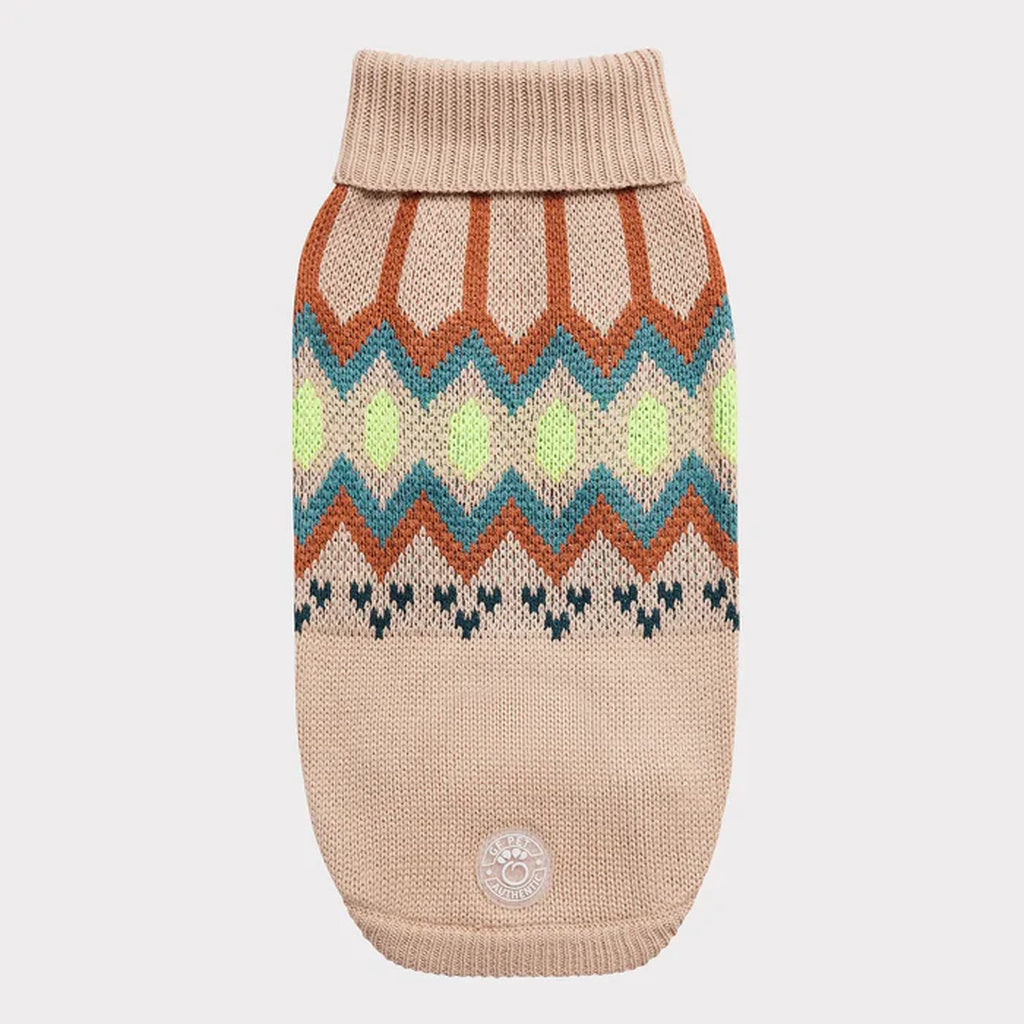 GF Pet Heritage Sweater - Sand - 3XL Dog Pullover
