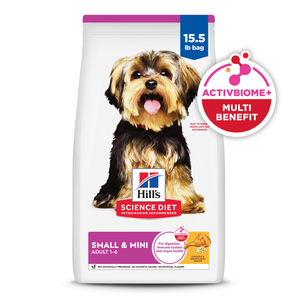 Hill's Science Diet Adult Small & Mini Breed Dry Dog Food, Chicken Meal & Rice Recipe, 15.5 lb Bag