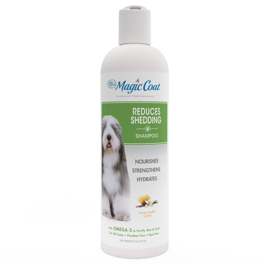 Four Paws Magic Coat Reduces Shedding Shampoo for Dogs, Honey Vanilla Scent, 16 oz