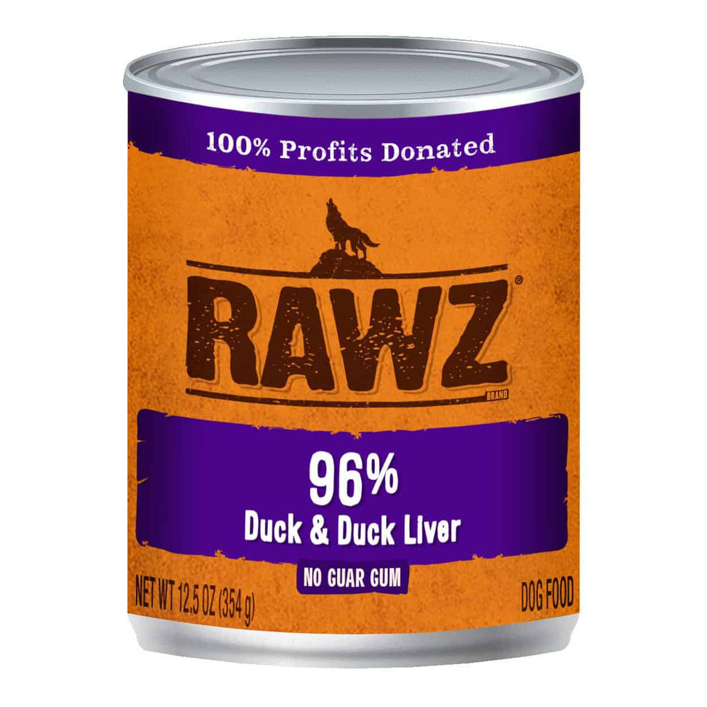 Rawz 96% Duck & Duck Liver Pate Canned Dog Food, 12.5 oz