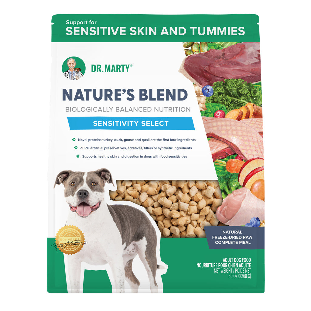 Dr. Marty Nature's Blend Sensitivity Select Freeze Dried Dog Food - 80 oz