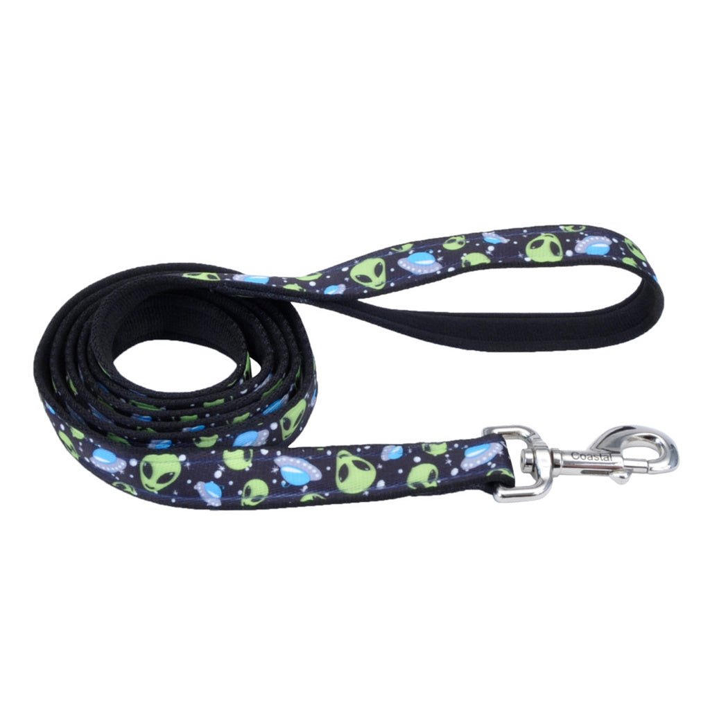 Coastal Styles Dog Leash, Aliens, 5/8 inch x 6 ft