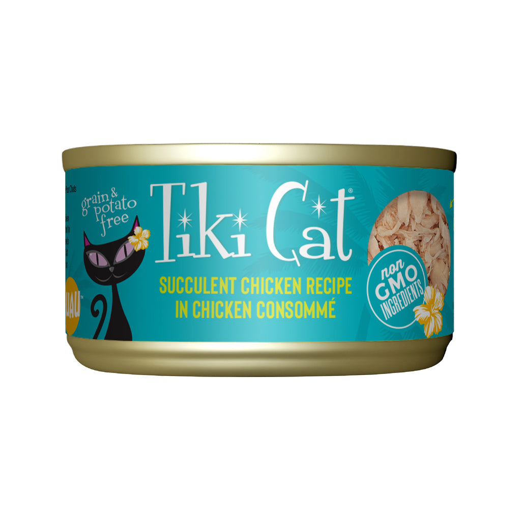 Tiki Cat Luau Puka Puka Succulent Chicken in Consommé Wet Cat Food, 2.8 oz Can