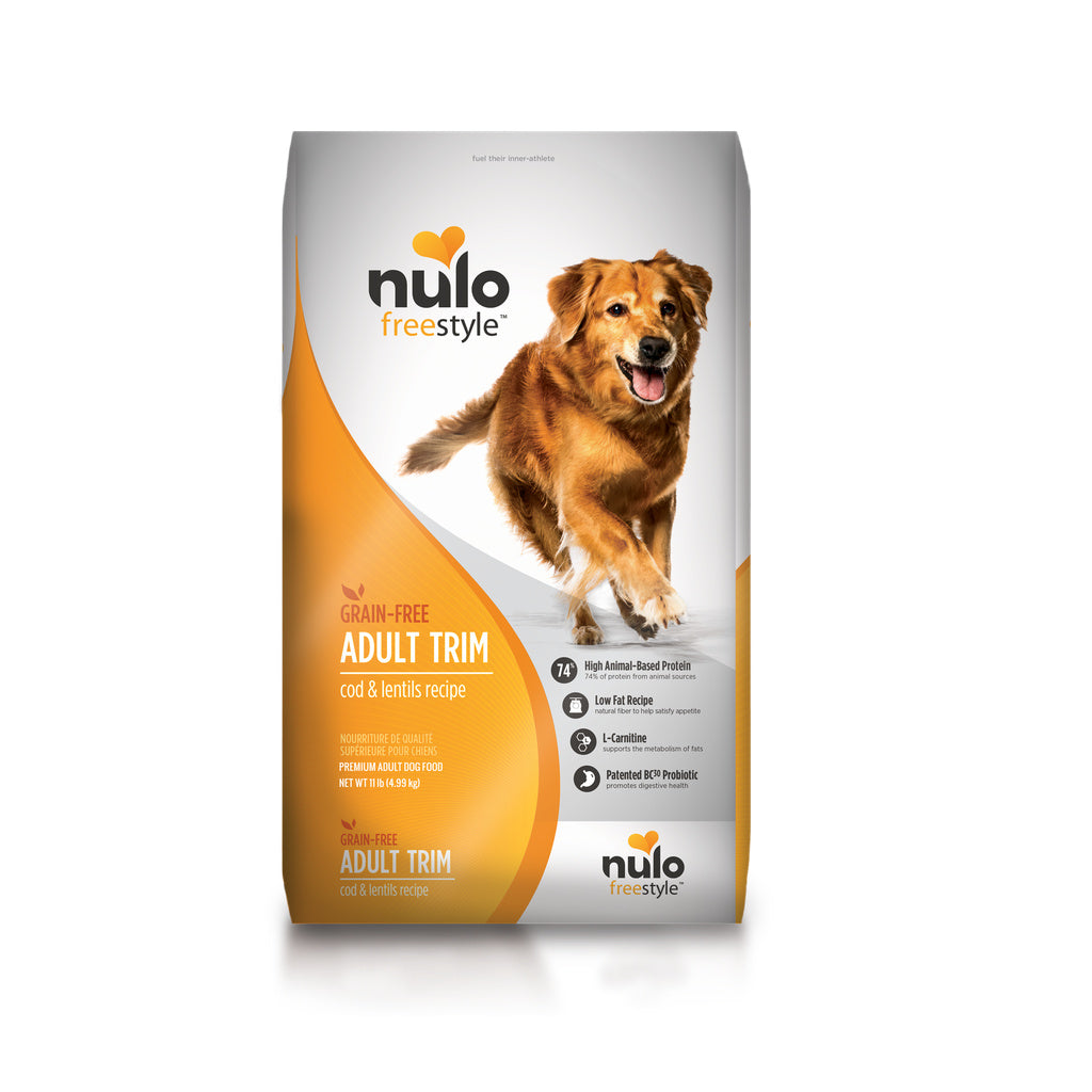 Nulo Freestyle Dog Food, Grain Free Trim, Cod & Lentils Recipe, Adult, Healthy Weight, 11 lb Bag